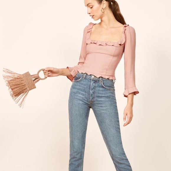 Reformation Tops - REFORMATION Barb Crop Top